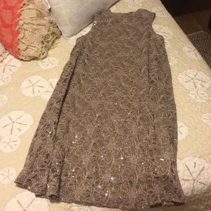 Nude sparkly dress. Great for a new years party!